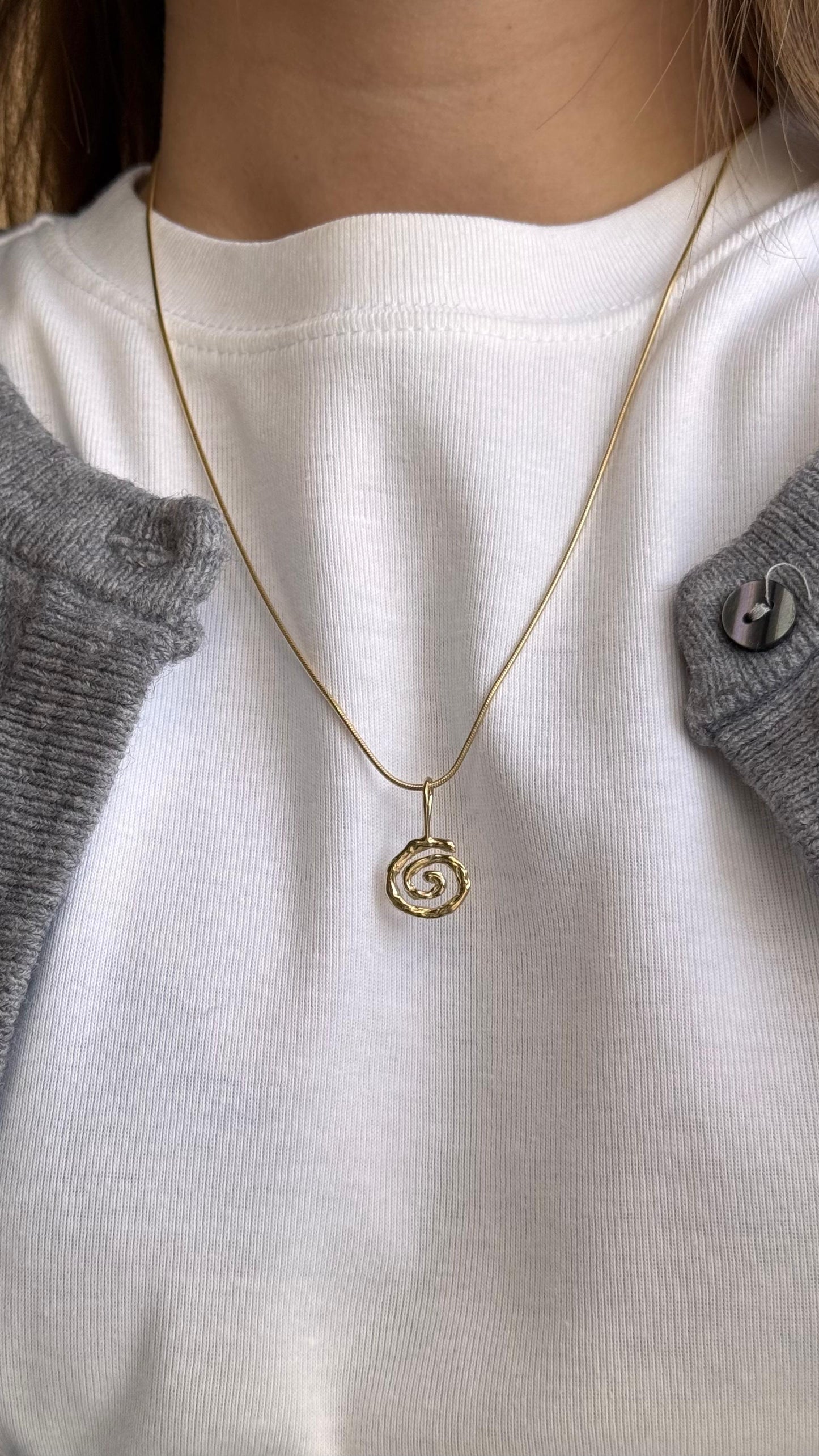 Blue Necklace - Gold