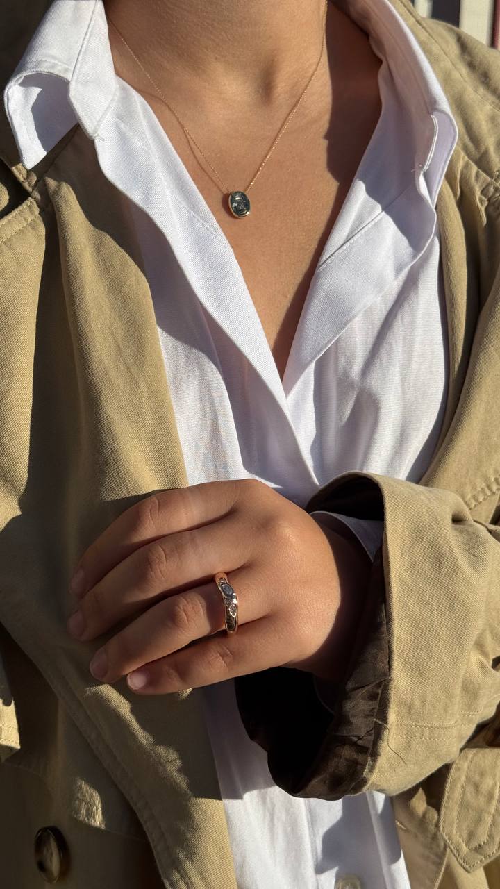Astra ring 14k gold & diamonds