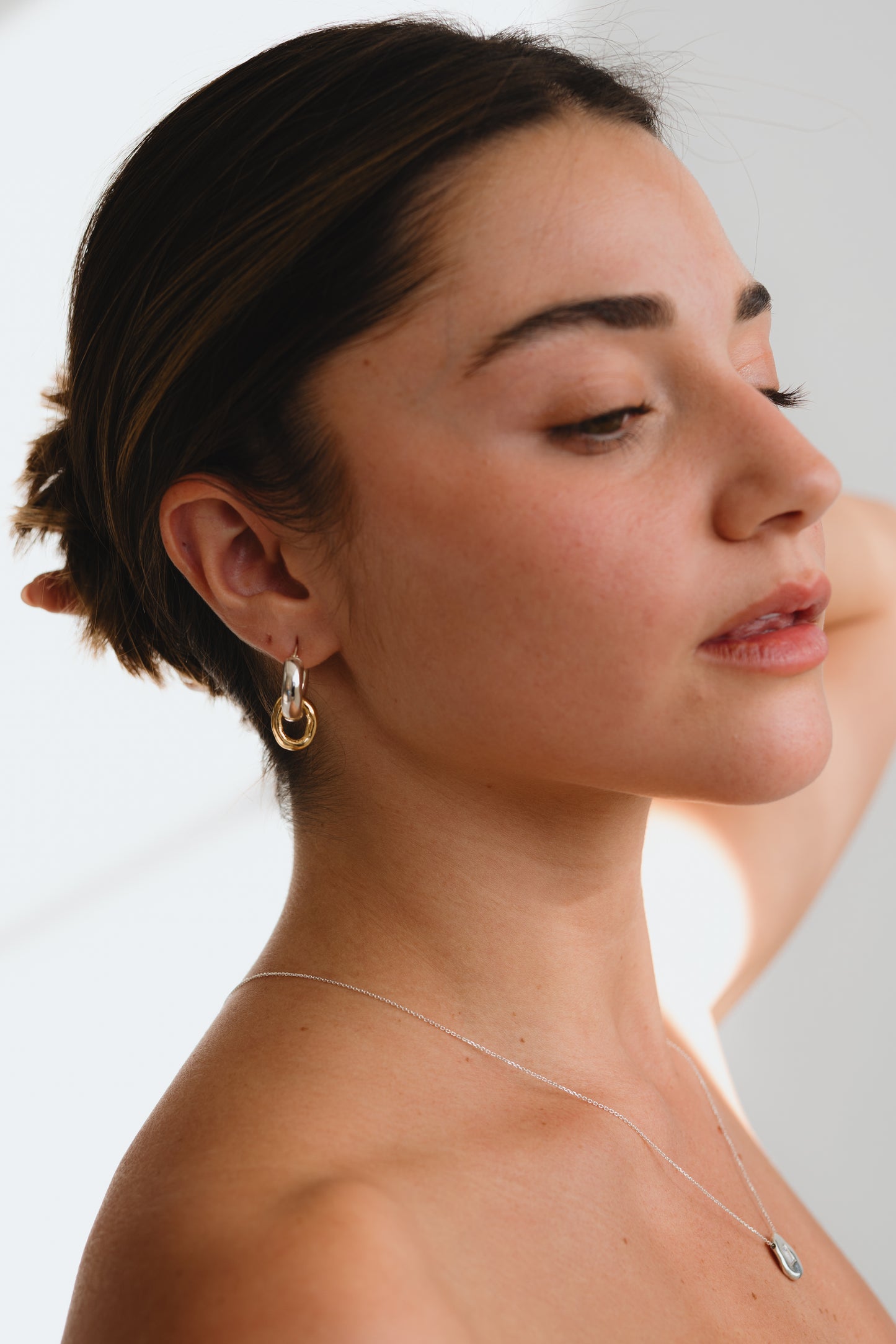 Bombai Silver Earrings - MIX GOLD