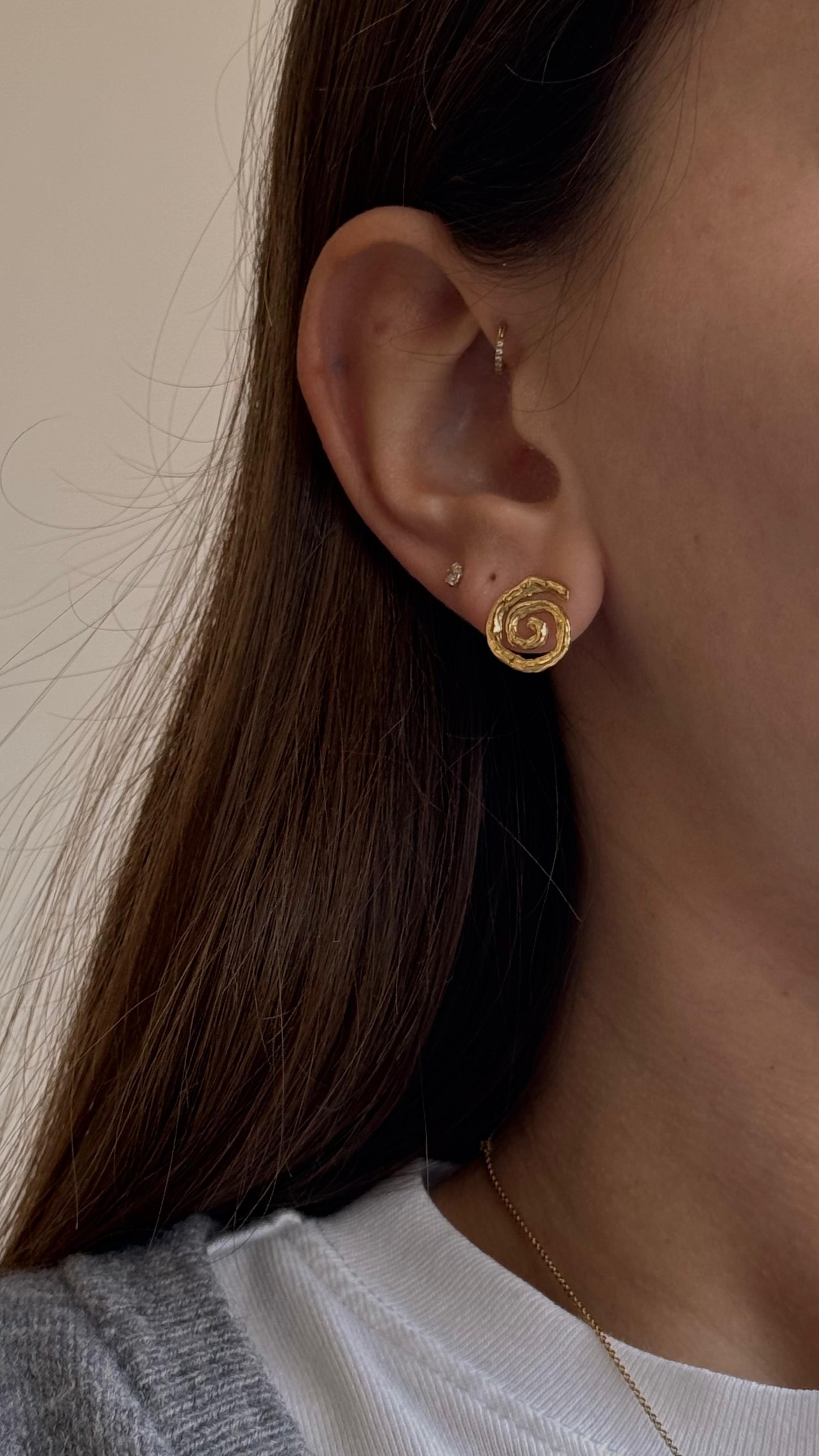 Blue Earrings - Gold