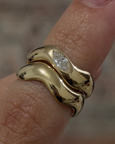 DOUBLE Vivian ring - 14K Gold